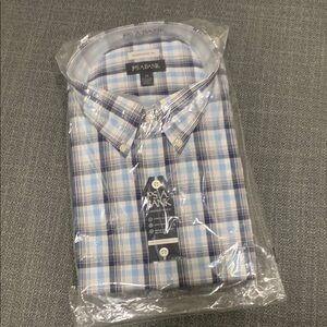 Jos. A. Bank Blue and White Casual Button Down Shirt